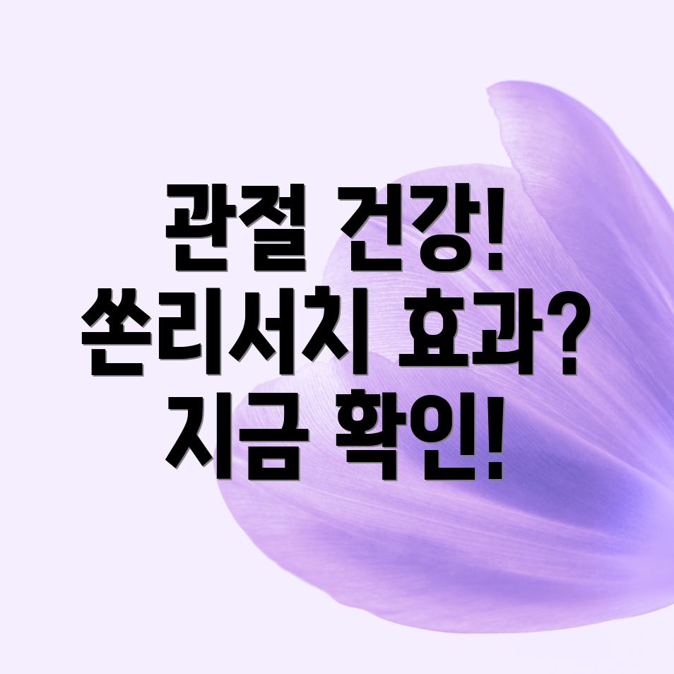 쏜리서치 조인트 서포트