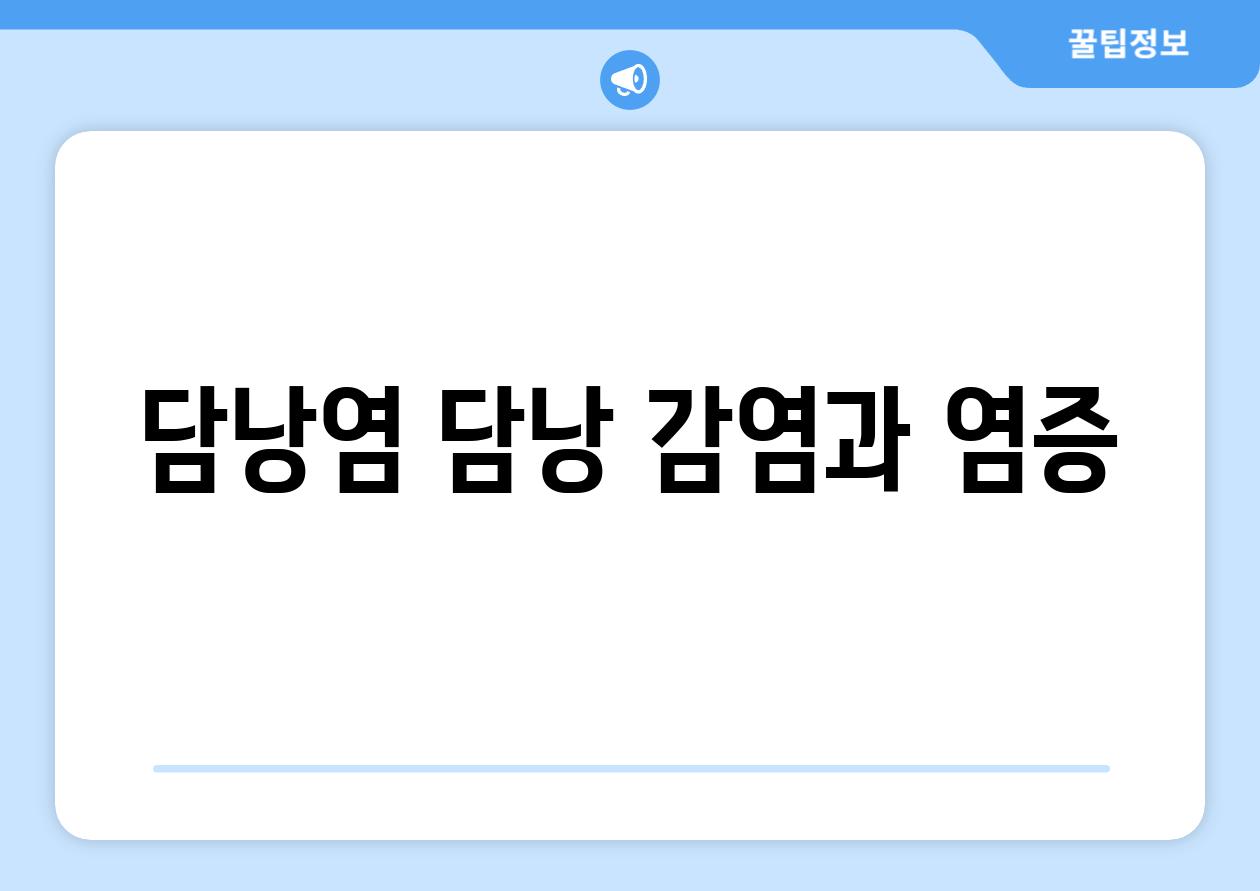 담낭염 담낭 감염과 염증