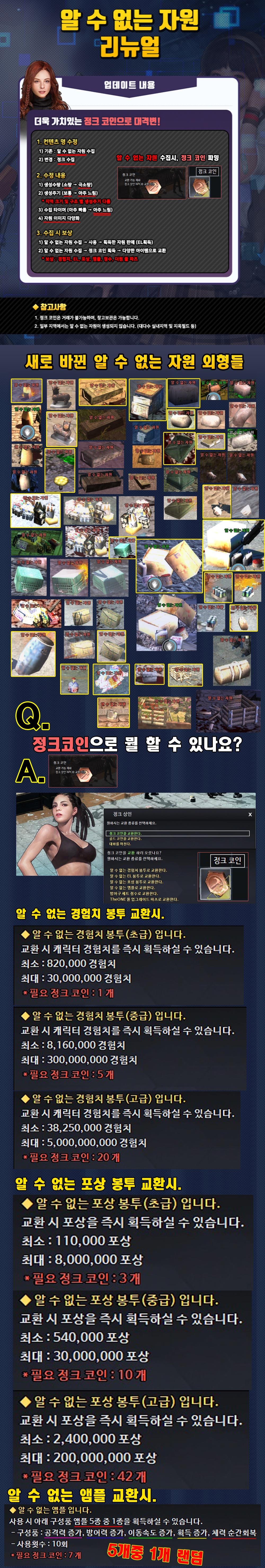  이터널시티3 알 수 없는 자원 신규 외형 및 사용처 (경치,포상,앰플)