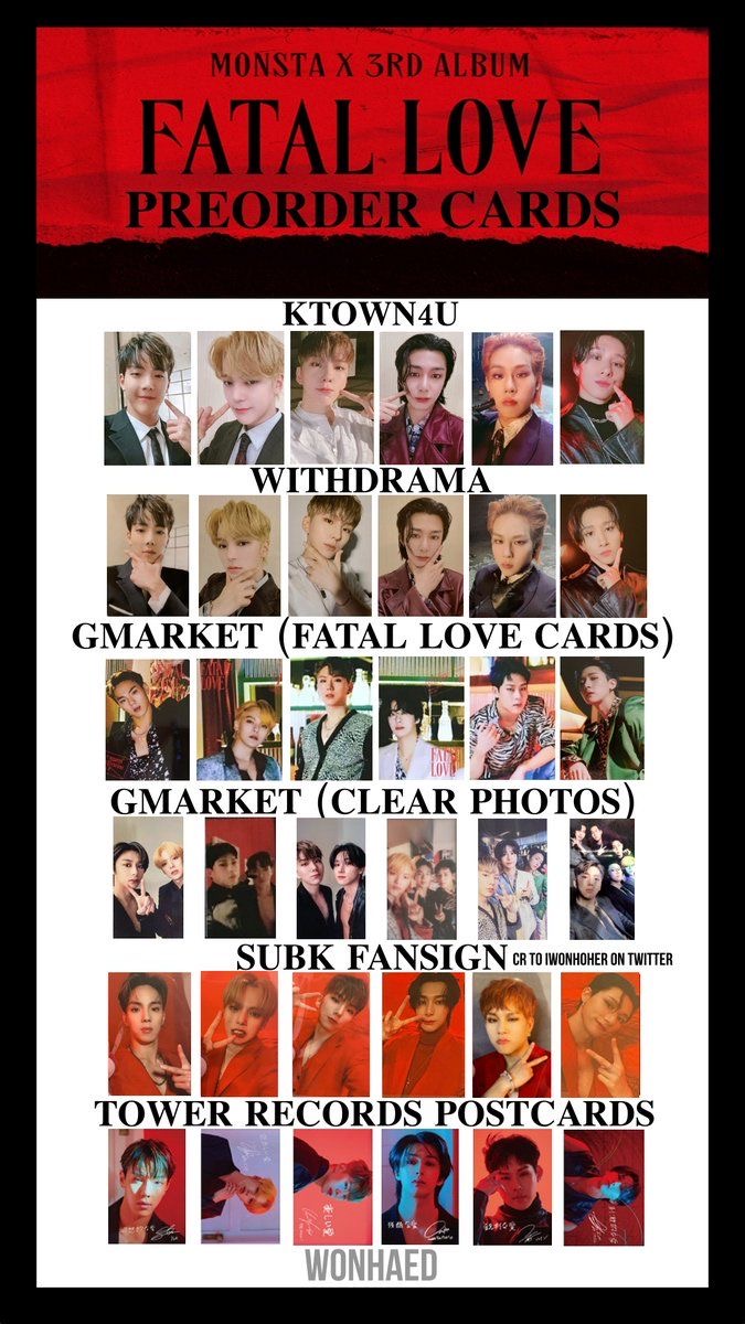 &lt;FATAL LOVE&gt; PRE- ORDER CARDS