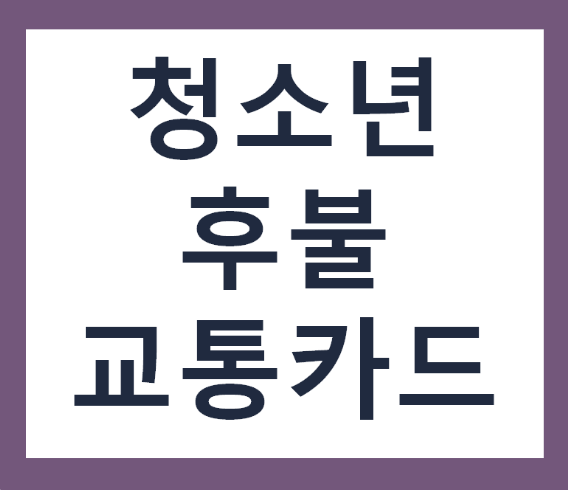  청소년 후불교통 체크카드: 발급방법,이용한도