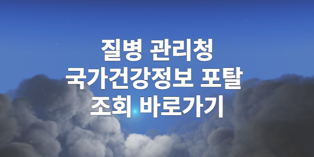 질병관리청 국가건강정보 포탈