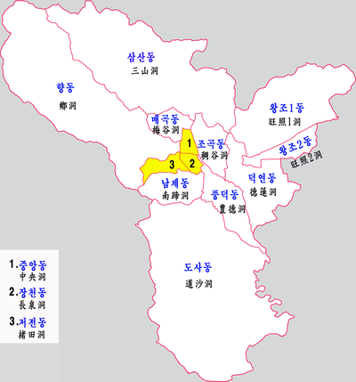 순천시 행정구역 지도