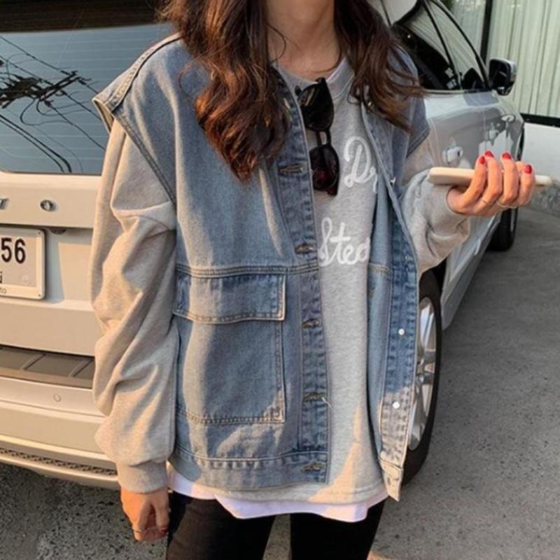 루즈핏 여성 데님 조끼 데일리조끼 패션아이템