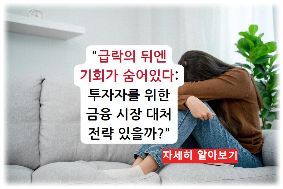 급락의 뒤엔 기회가 숨어있다: 투자자를 위한 금융 시장 대처 전략 있을까?