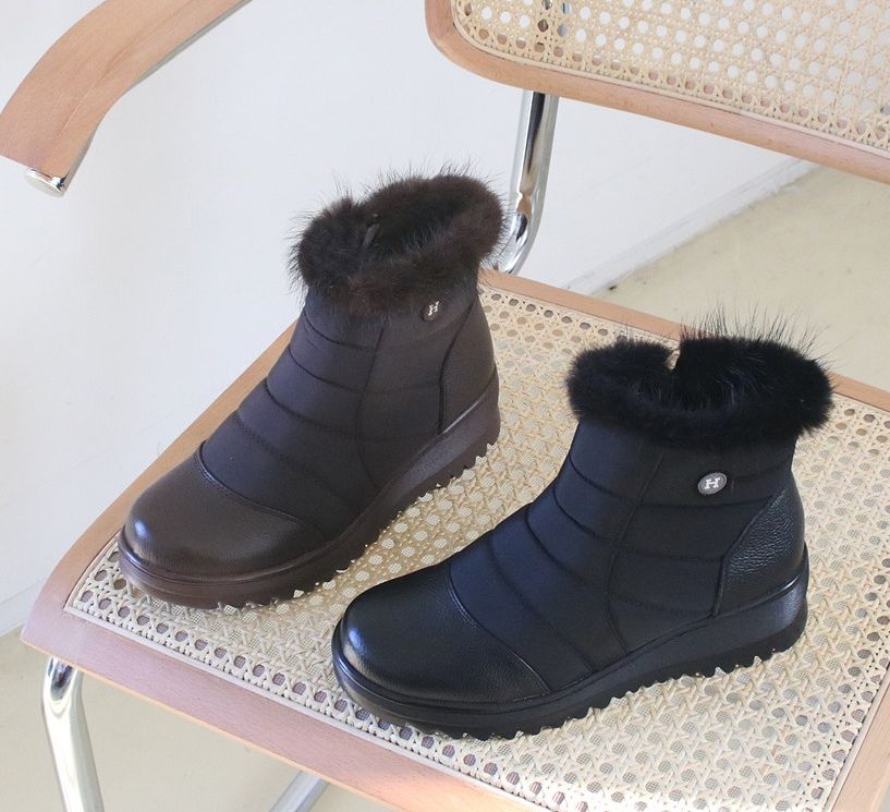  안감 바닥제외 안감퍼 패딩 4.5 cm 앵클부츠