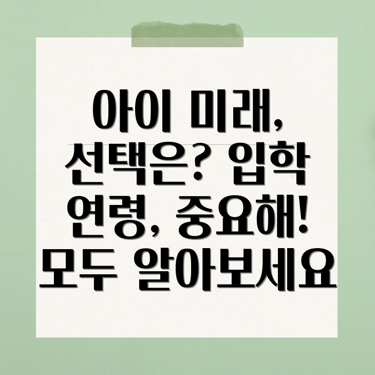 입학 연령