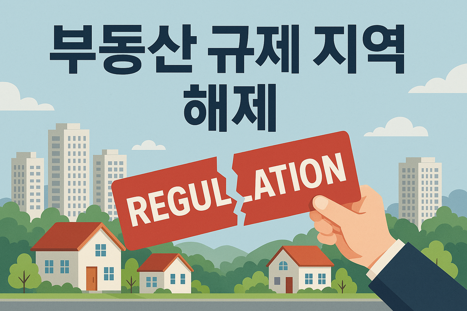 부동산 규제 지역 해제 관련 이미지