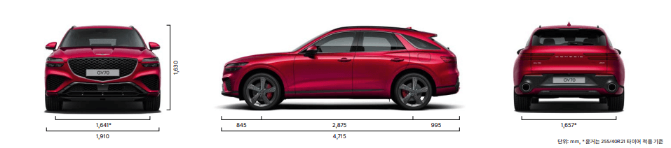 2024 제네시스 GV70 제원 연비 가격