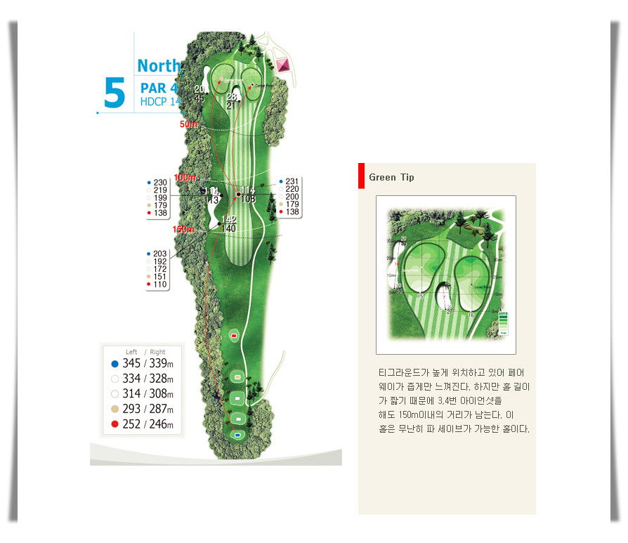 태광CC (태광컨트리클럽) 북코스 5번 홀