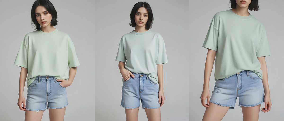 一度の撮影で様々なフィッティングカットを作る