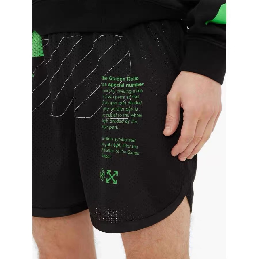  [OFF WHITE] 오프화이트 20SS 더 골든 라티오 로고 쇼츠 반바지