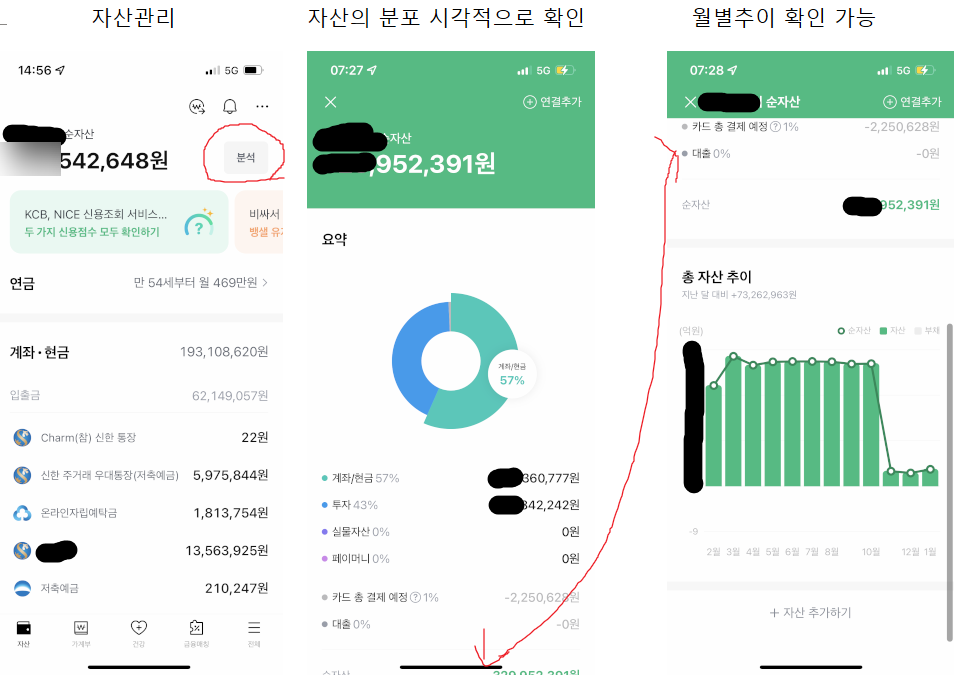 뱅크샐러드 자산파악