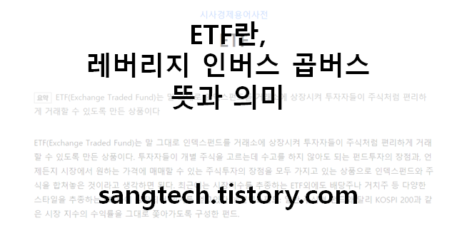 기초주식용어_레버리지, 인버스, 코브바스
