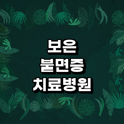 보은군 불면증