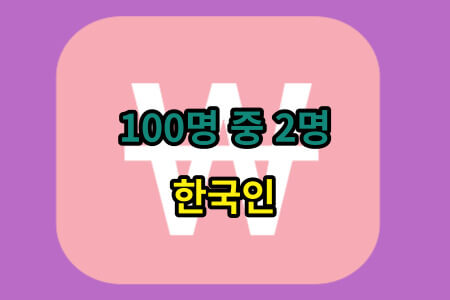 100명 중 2명 한국인