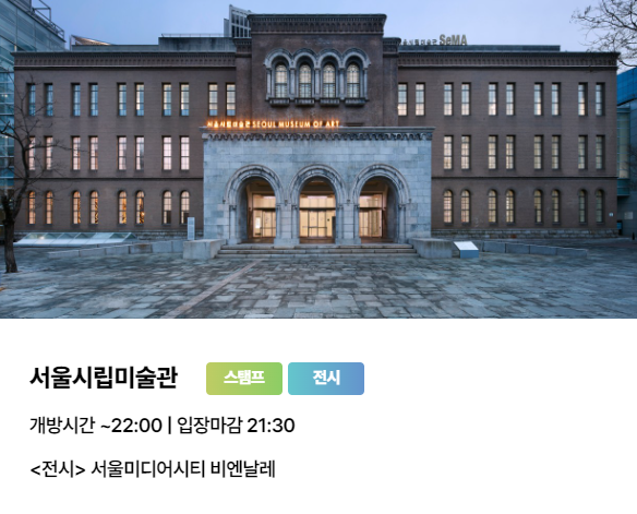 서울시립미술관 야간입장