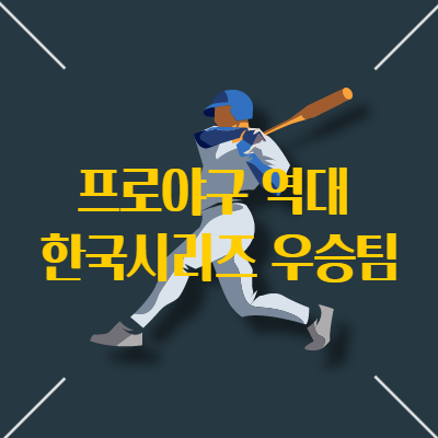  프로야구 역대 한국시리즈 우승팀