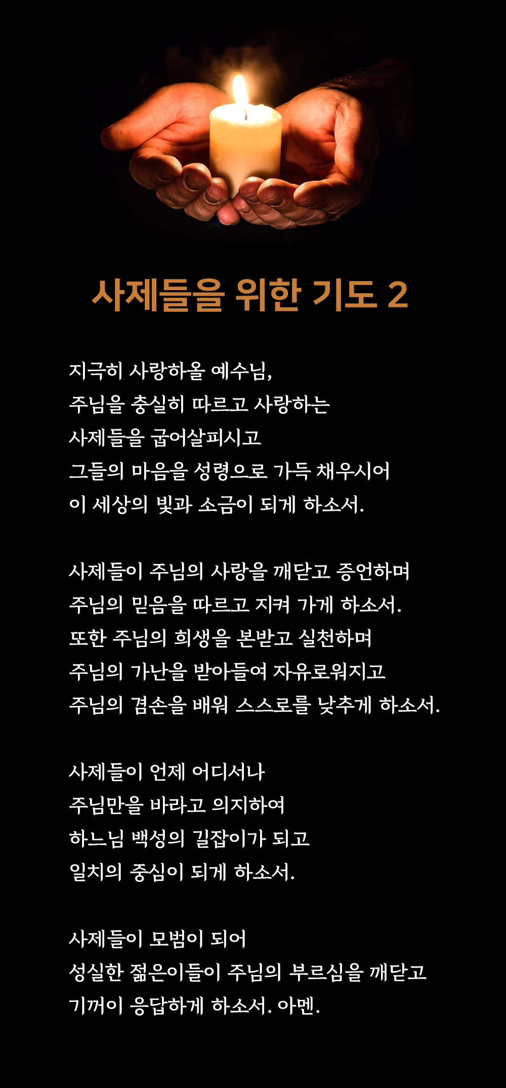 천주교 기도문, 사제들을 위한 기도2