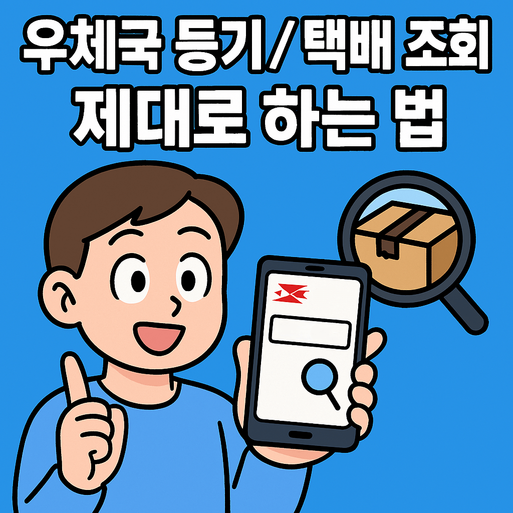 우체국 등기택배 조회하는 방법
