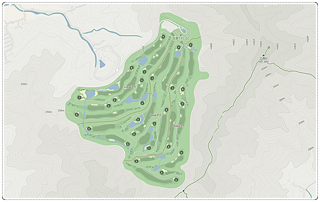 양평TPC 골프 코스 전체 조감도