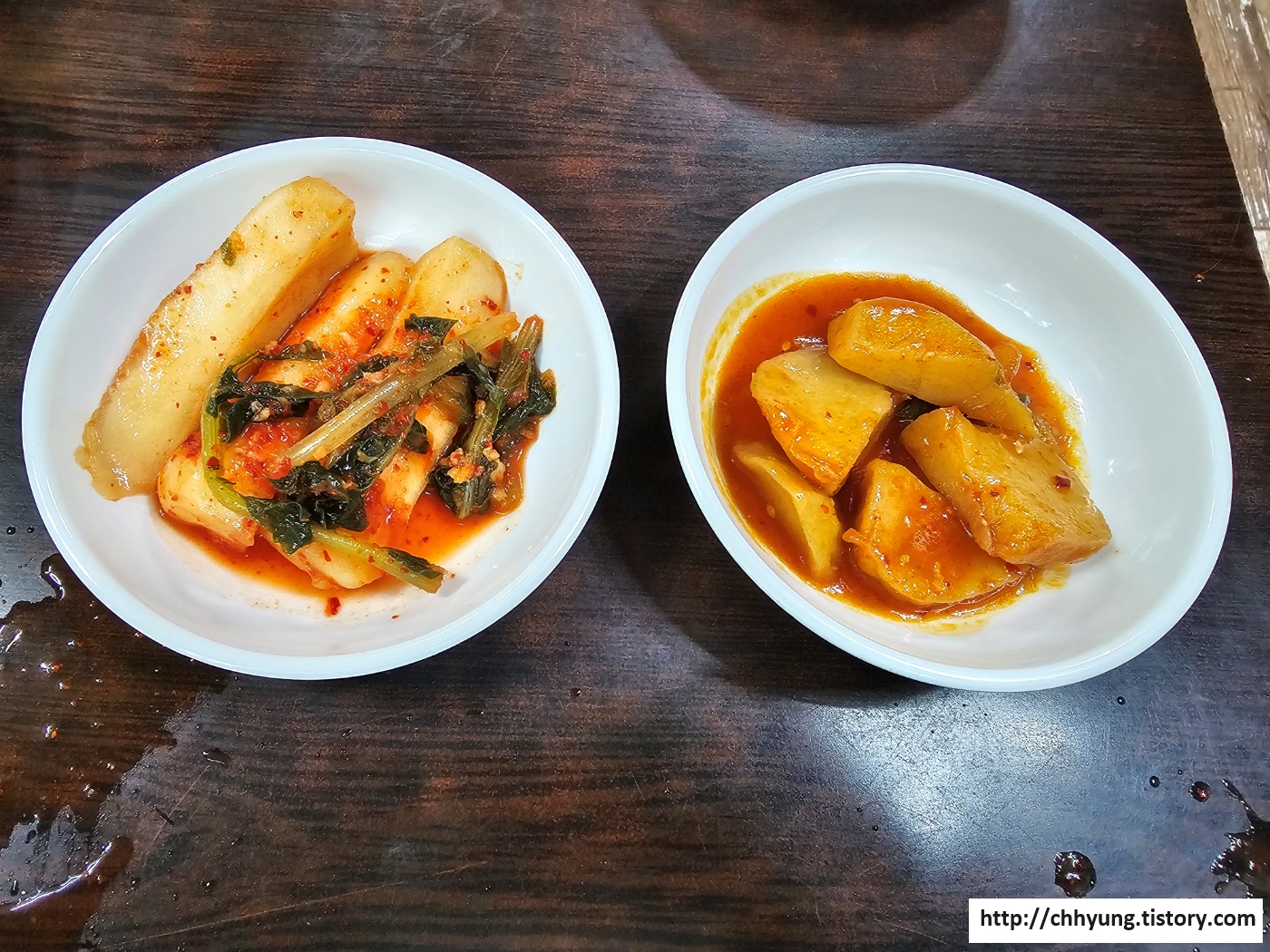 군포 우정식당 - 열무김치와 감자조림