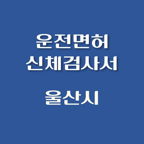 썸네일-울산시-운전면허-적성검사-신체검사서-발급-병원