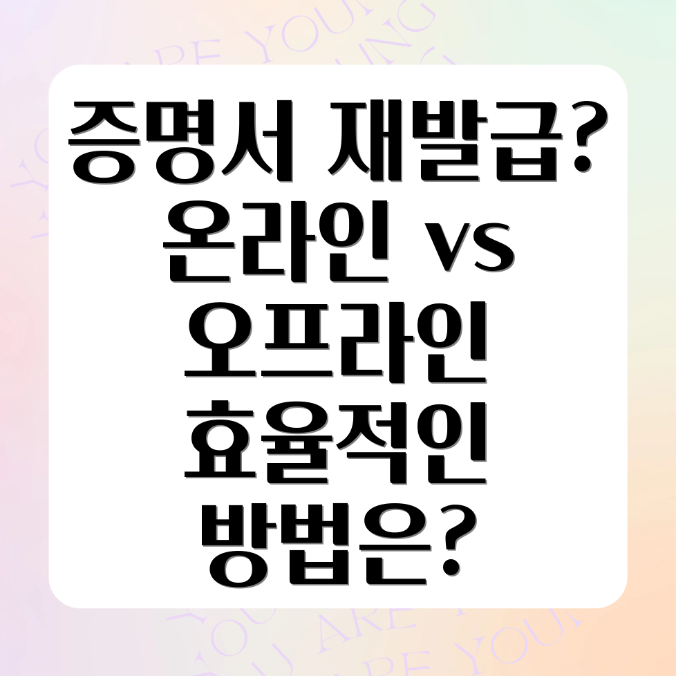 증명서 재발급