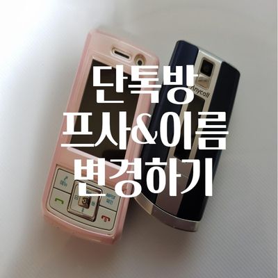  카톡 단톡방 이름과 카톡 단톡방 프사를 알기 쉽게 변경해 보기