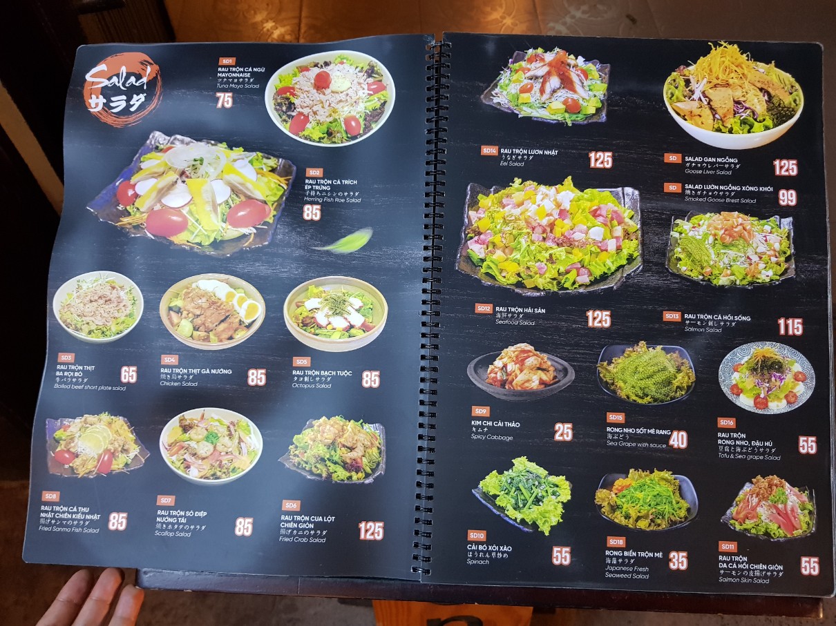 호치민 빈탄군 스시 전문점 Miya Sushi 메뉴(1)