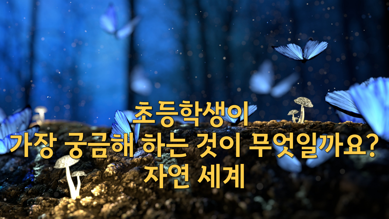  초등학생이 궁금해하는 것은? 자연세계에 대한 답을 드립니다.