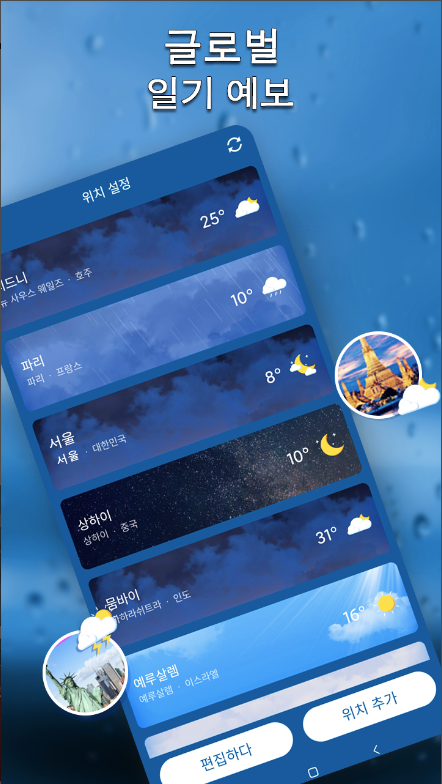 지역 일기 예보 앱, 오늘 날씨 예보, 내일 일기 예보, 주간 날씨 예보 보기