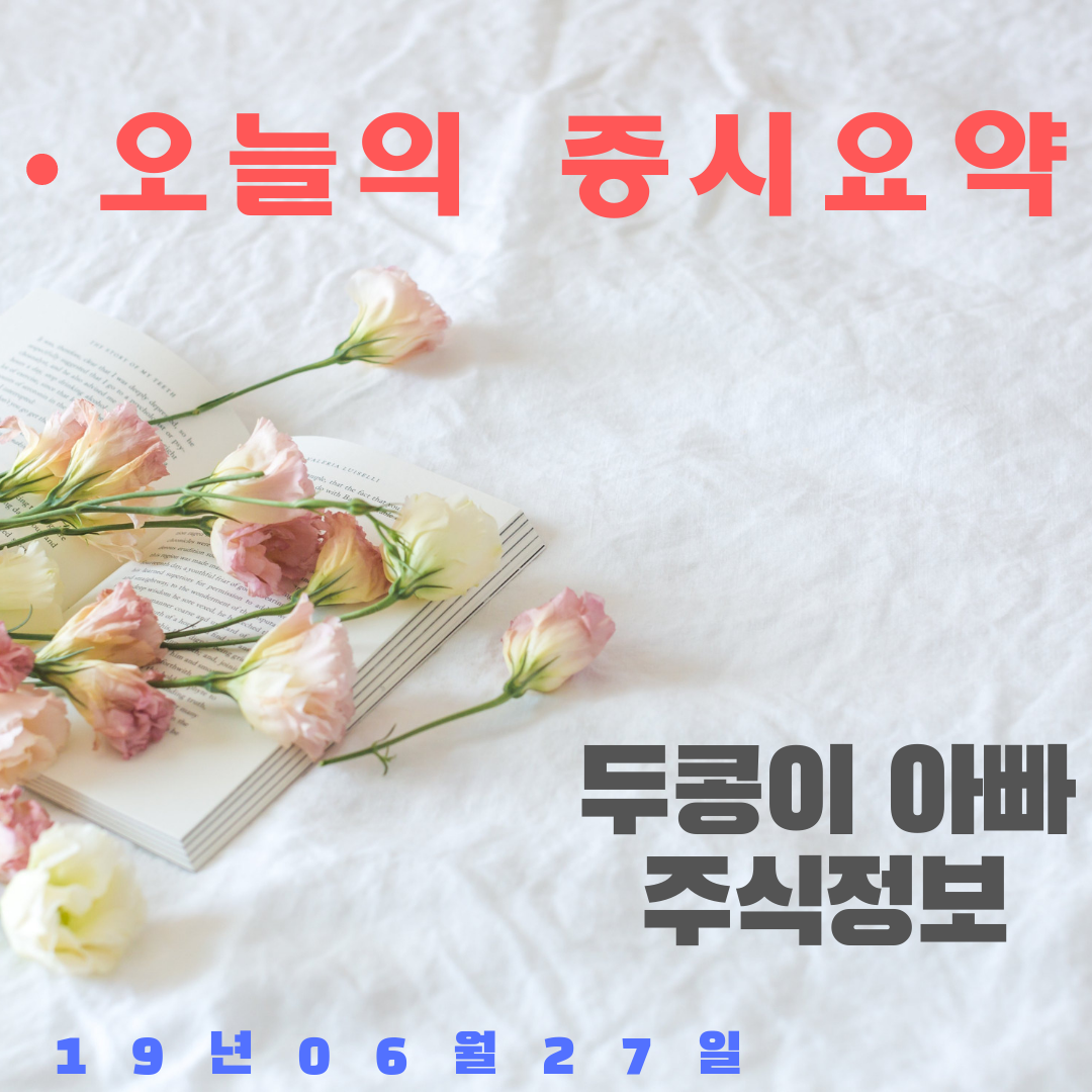  19년  06월  27일 증시요약