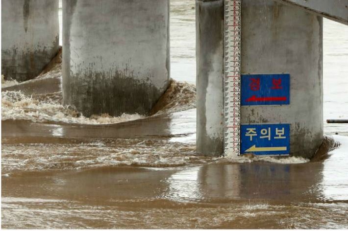  전주시 전주천 미산교 만경강 삼례교 홍수주의보