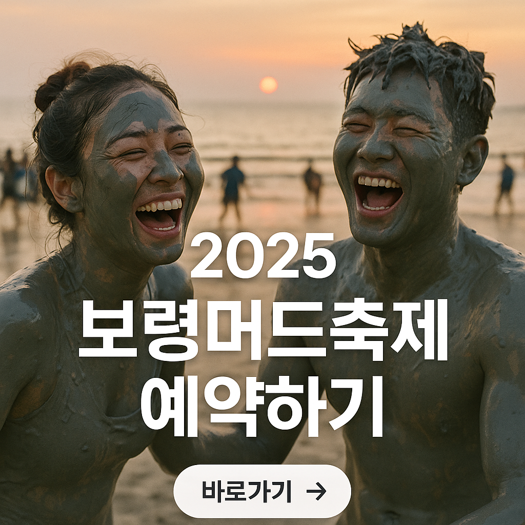 2025 보령머드축제 정보 예매 예약하기 얼리버드