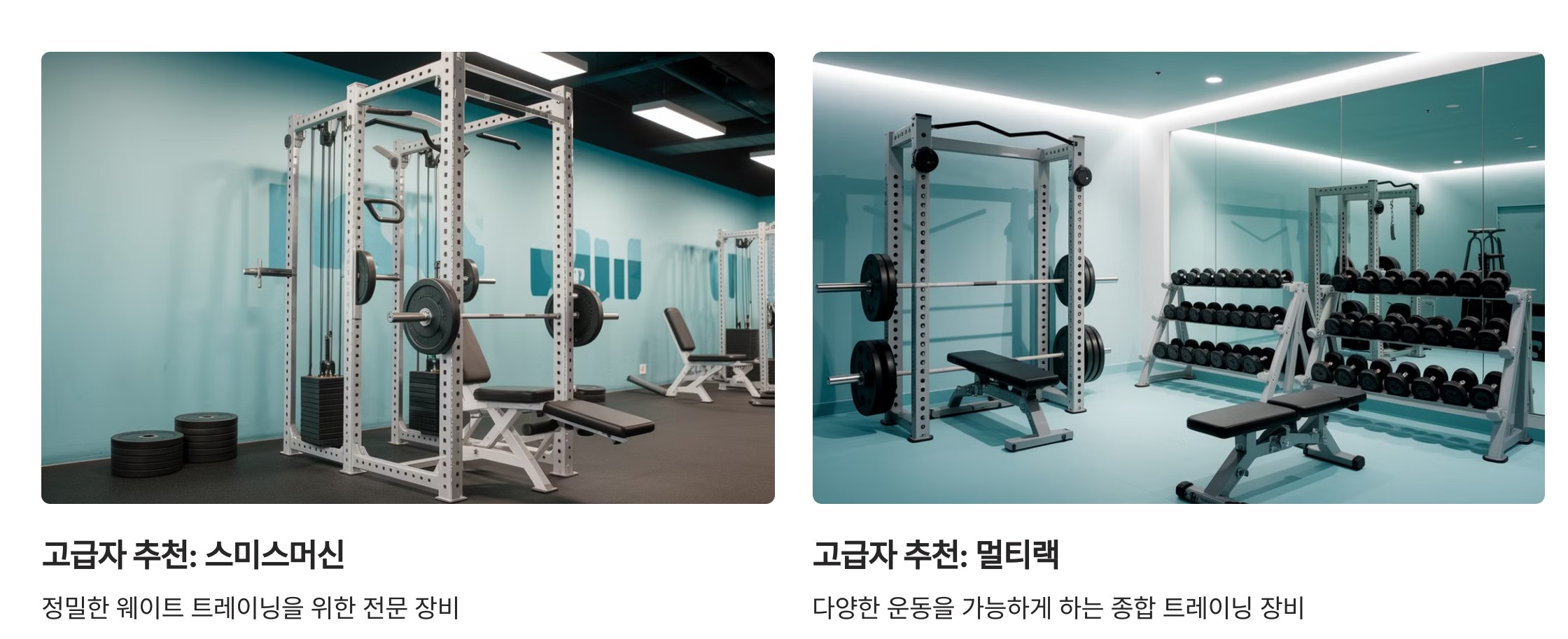 운동 수준별 추천 장비-고급자 추천