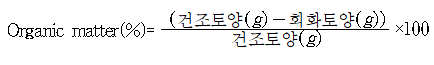 토양분석화학실험 | 인삼밭 토양의 유기물함량 측정 - undefined - Organic matter Content 계산법 토양분석화학실험 | 인삼밭 토양의 유기물함량 측정 - undefined - Organic matter Content 계산법