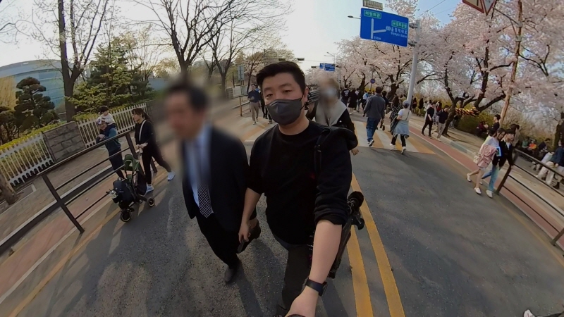  일하러가서 꽃구경 하고 오기 (인스타360 촬영)