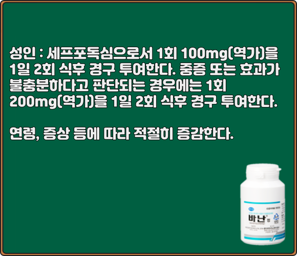 바난정_복용법