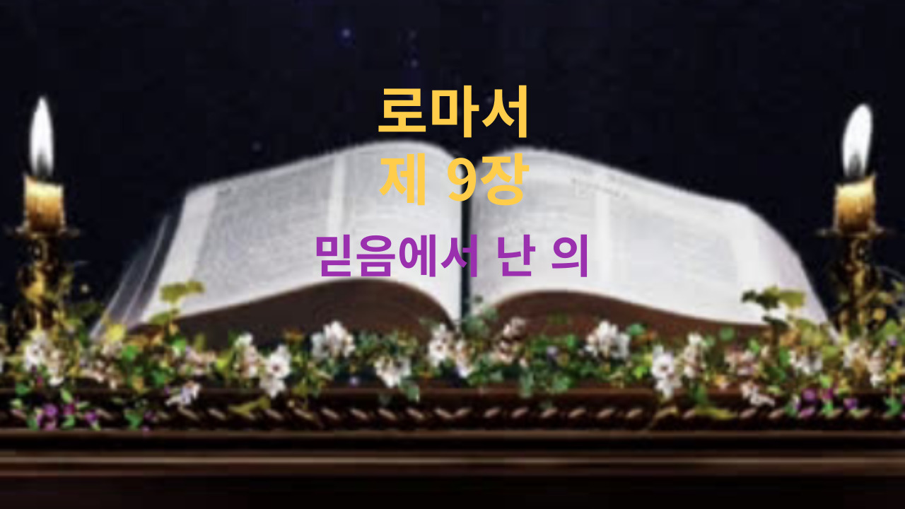 로마서 9장 믿음에서 난 의