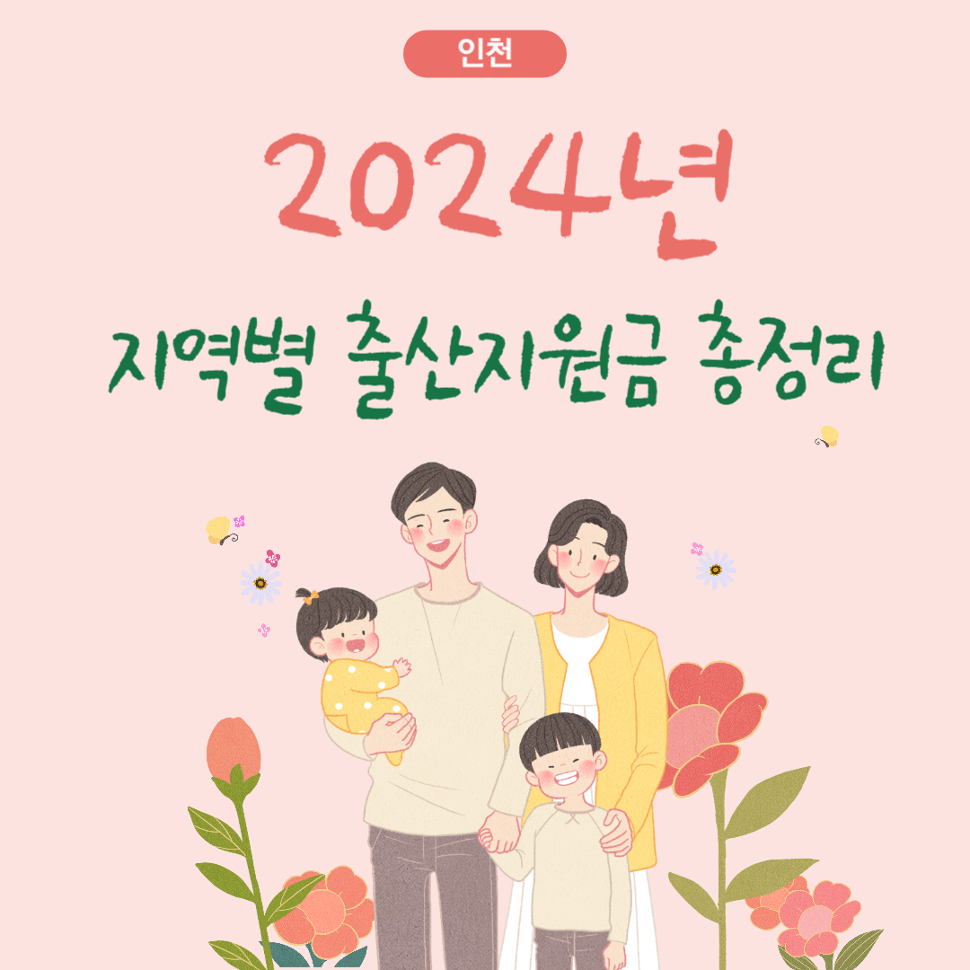 2024 인천 지역별 출산지원금