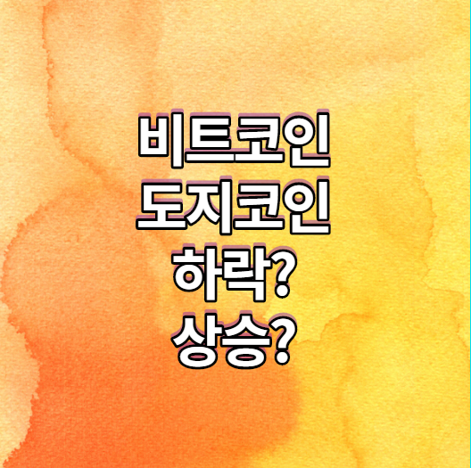  비트코인, 도지코인 날개 꺽인 하락?