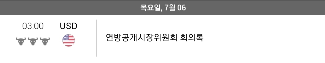 23년 7월 6일 FOMC 회의록 공개