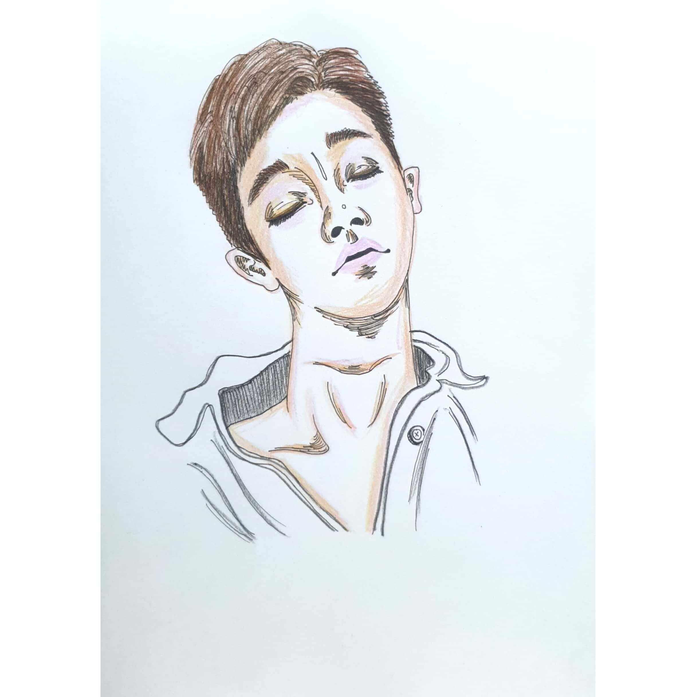  Dreaming 꿈꾸다 / 일러스트 그림 드로잉 / 인물화 그리기