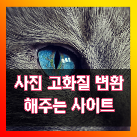  사진 고화질 변환해주는 사이트  사진 해상도 높이기 간단해요.