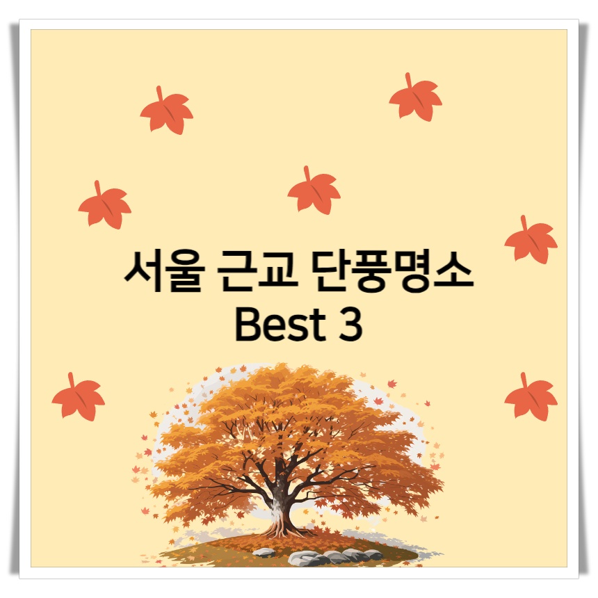  서울 근교 단풍명소 Best 3
