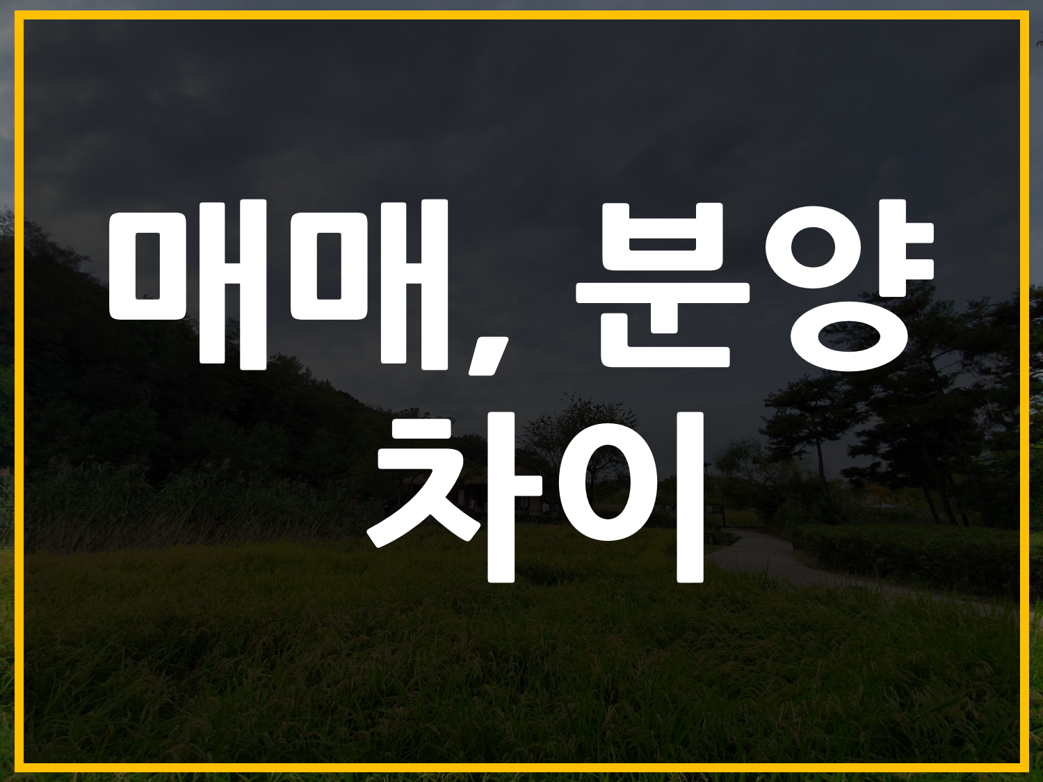  부동산 매매 분양 서로 다른점 이해하기