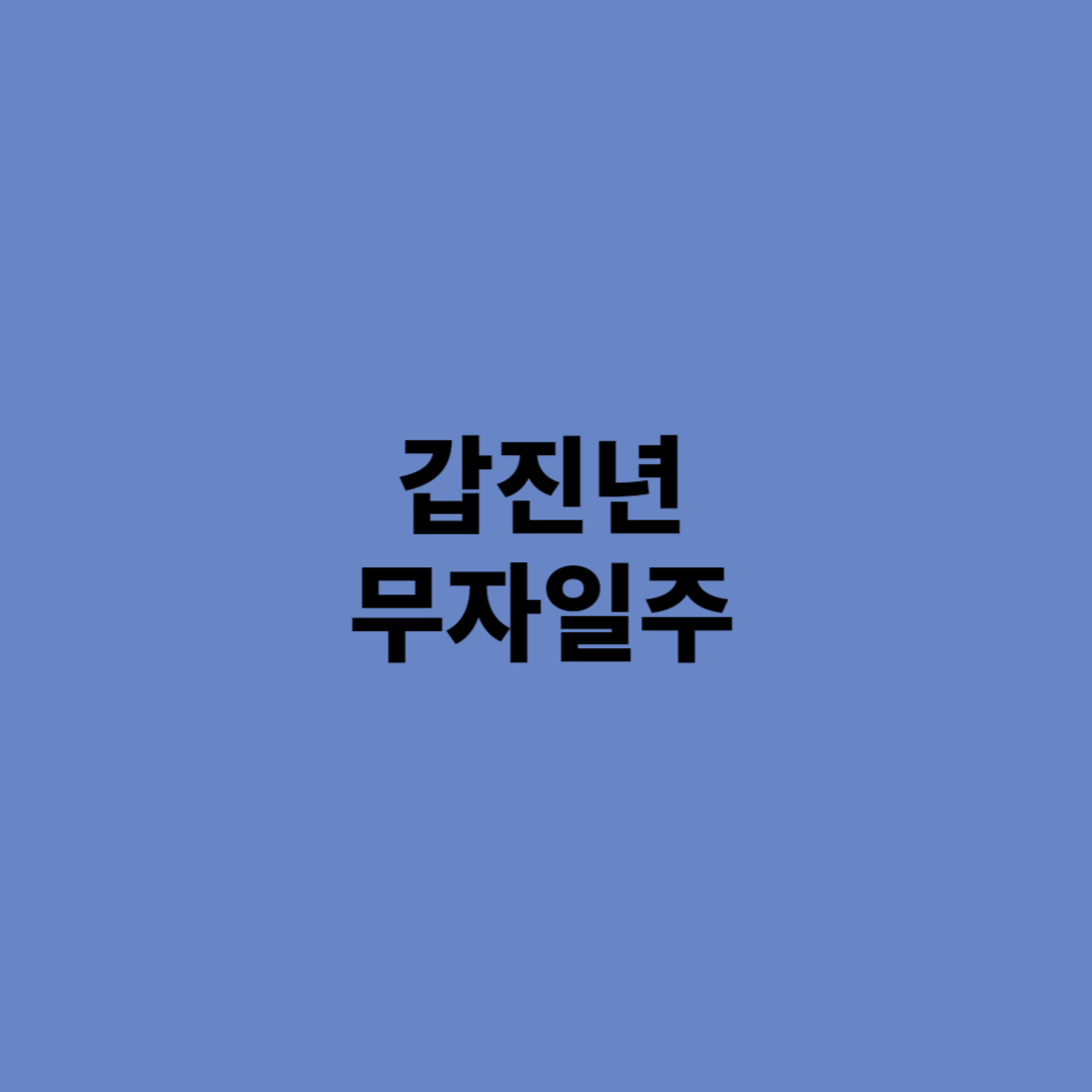 갑진년 무자일주