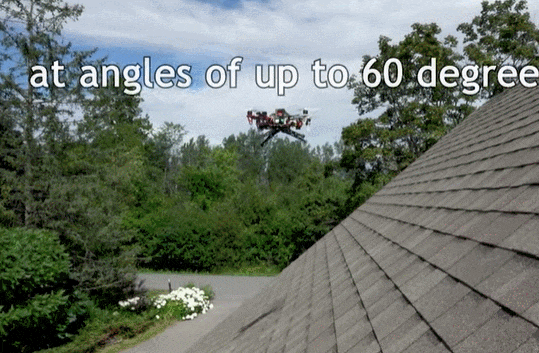 60도 급경사 지붕에 착륙한 드론 VIDEO: Drone Lands on Astonishingly Steep Surfaces