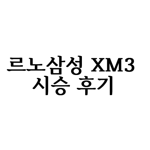  르노삼성 XM3 시승 후기 주관적 의견